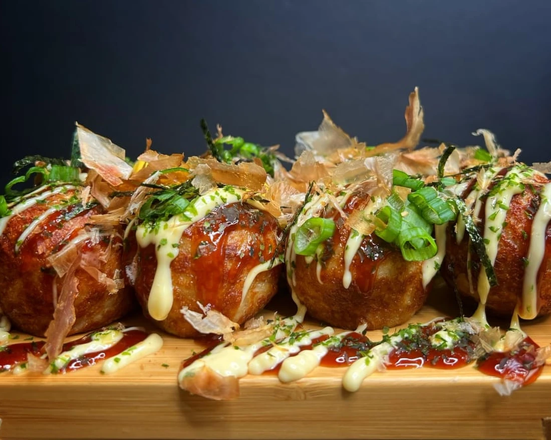 Beef japadog in a toasted brioche bun at Takoyami in Calgary NE